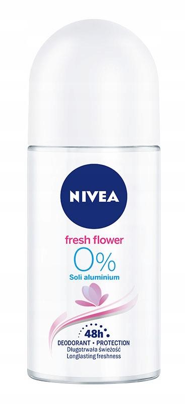 NIVEA FRESH FLOWER 0% SOLI ALUMINIUM ANTYPERSPIRANT ROLL ON 50 ML - obrazek 4