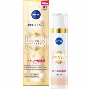 NIVEA LUMINOUS PRZECIW PRZEBARWIENIOM KREM CC SPF 30, ODCIEŃ 01/LIGHT 40 ml