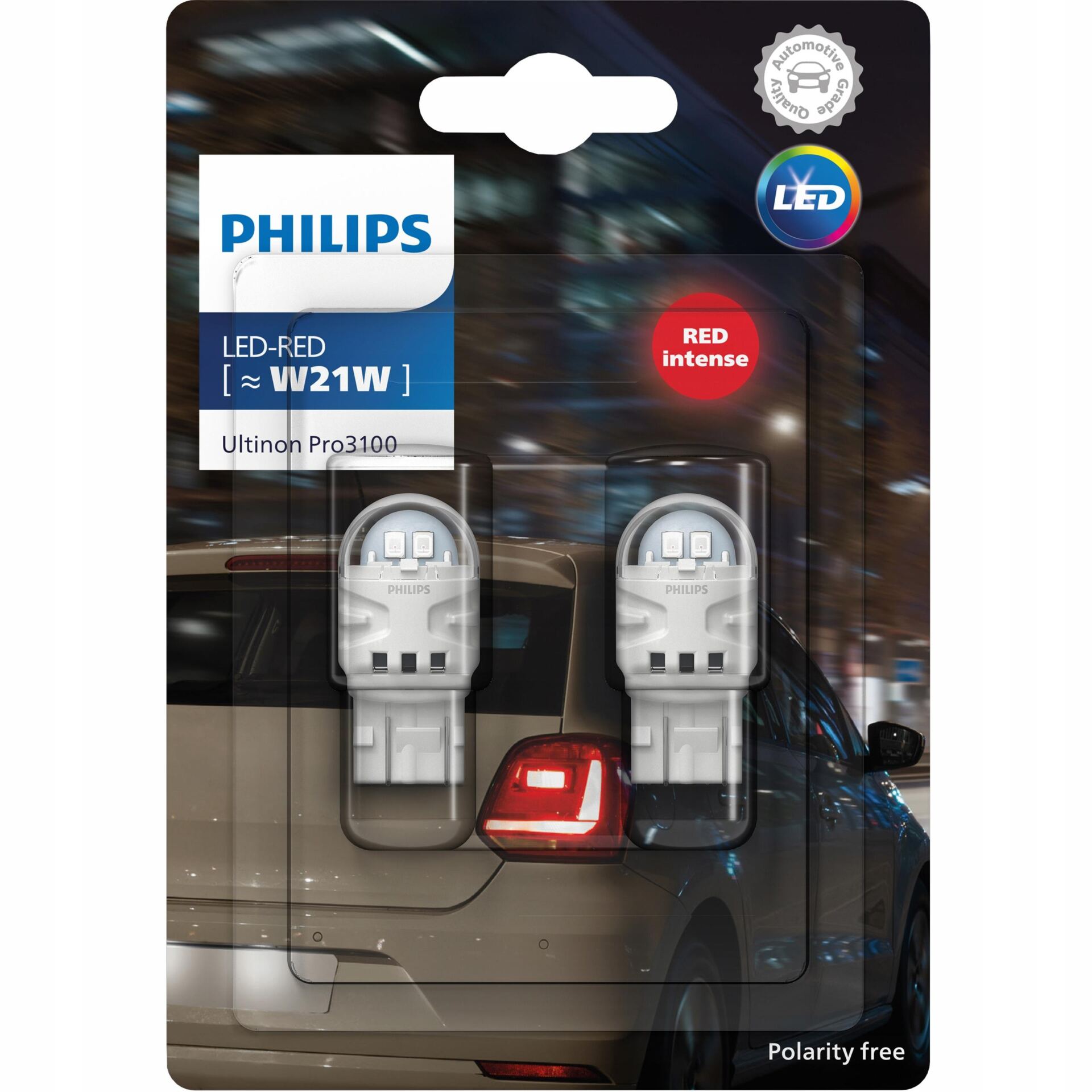 Żarówki LED PHILIPS Ultinon Pro3100 W21W RED RU31 - obrazek 2