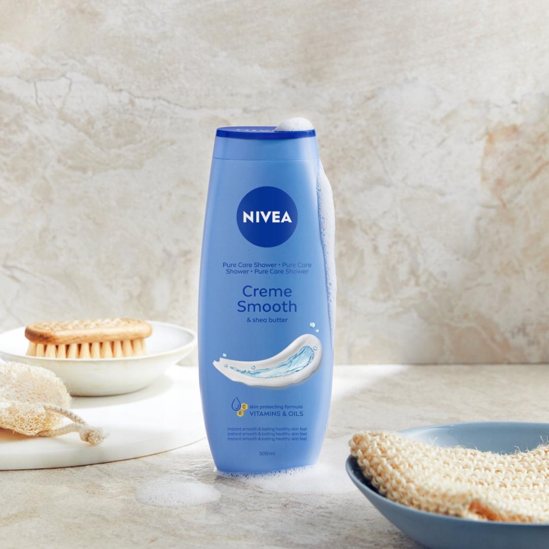 NIVEA Kremowy żel pod prysznic Creme Smooth 500 ml - obrazek 3