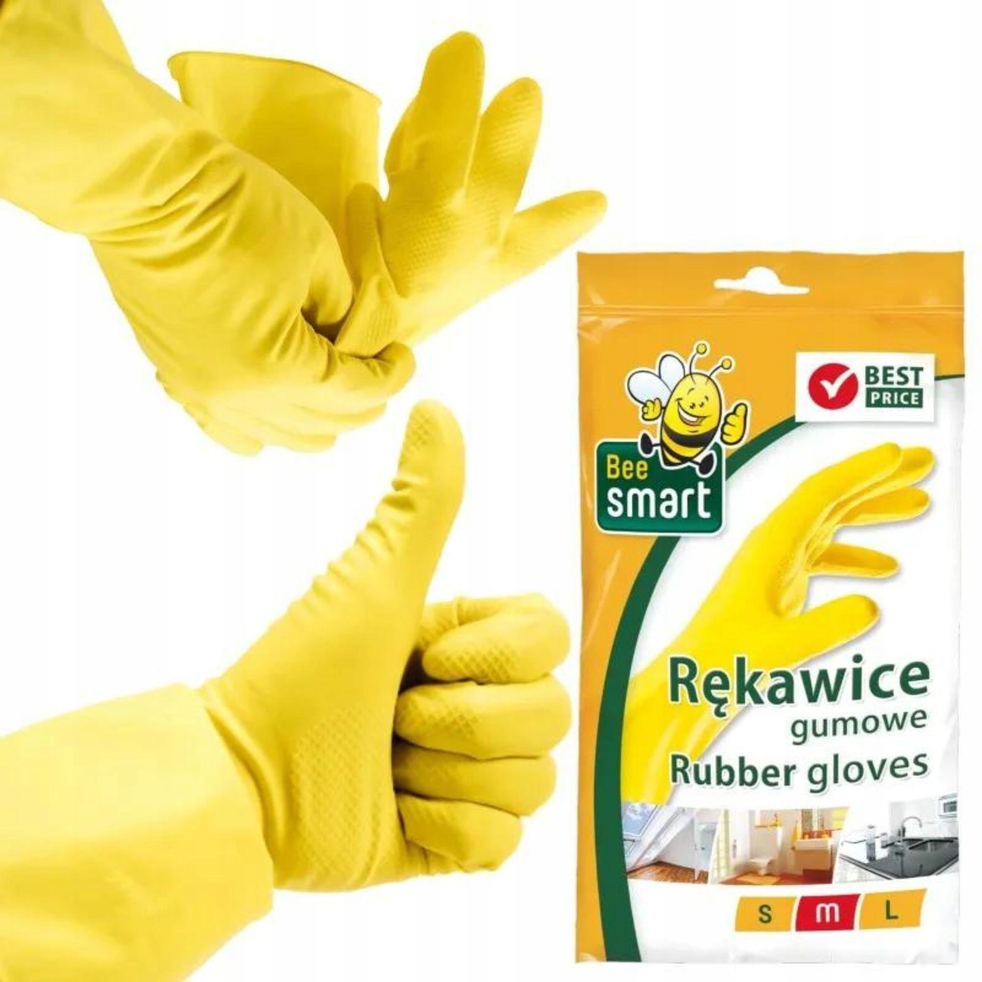 RĘKAWICE GUMOWE ochronne mocne Bee Smart r. M - obrazek 4