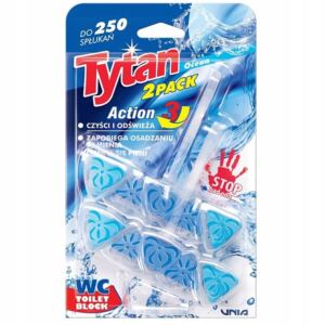 TYTAN Kostka Toaletowa 3w1 do WC Action 3 Ocean 2x40g