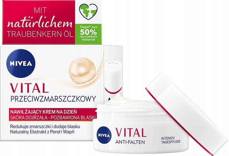 NIVEA Krem na Dzień Vital Przeciwzmarszczkowy Nawilżający, 50 ml
