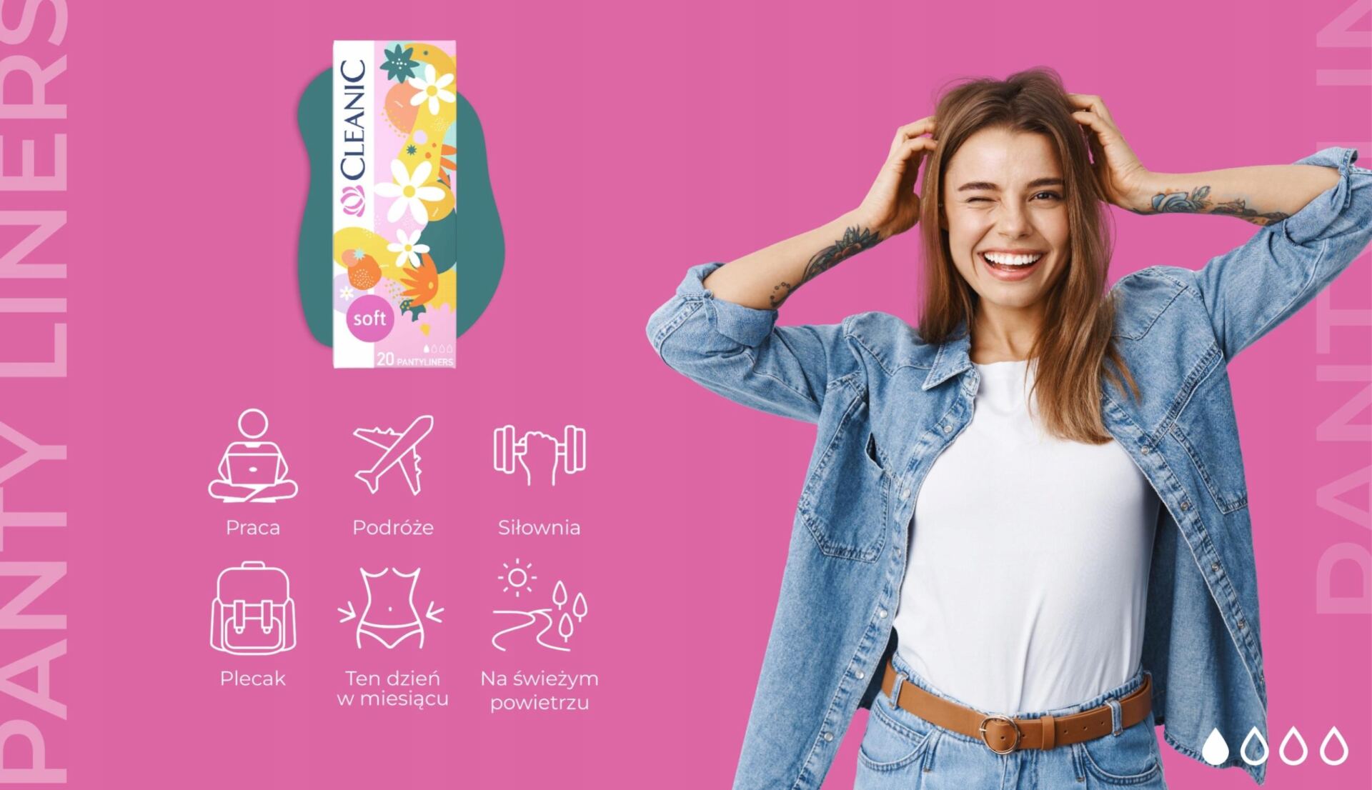 CLEANIC SOFT Wkładki higieniczne dla kobiet 20 szt - obrazek 5
