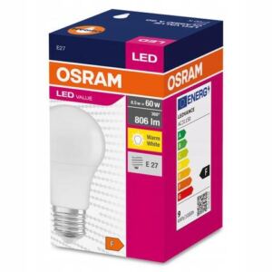 Osram 偶ar贸wka LED E27 8,5W=60W 806lm 2700K CIEP艁A
