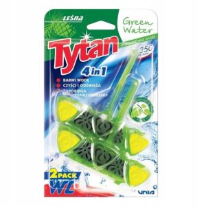 Tytan Zawieszka do WC 4W1 Barwiąca Wodę Green Water Leśny 2x40g