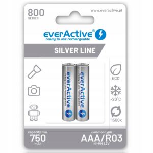 EverActive AKMULATORKI BATERIE DO ŁADOWANIA R6/AA Ni-MH 2000 mAh 2 szt 1.2V