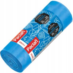 WORKI NA ŚMIECI PACLAN SEGREGACJI PAPIER KARTONY 35L 20SZT MOCNE WYTRZYMAŁE