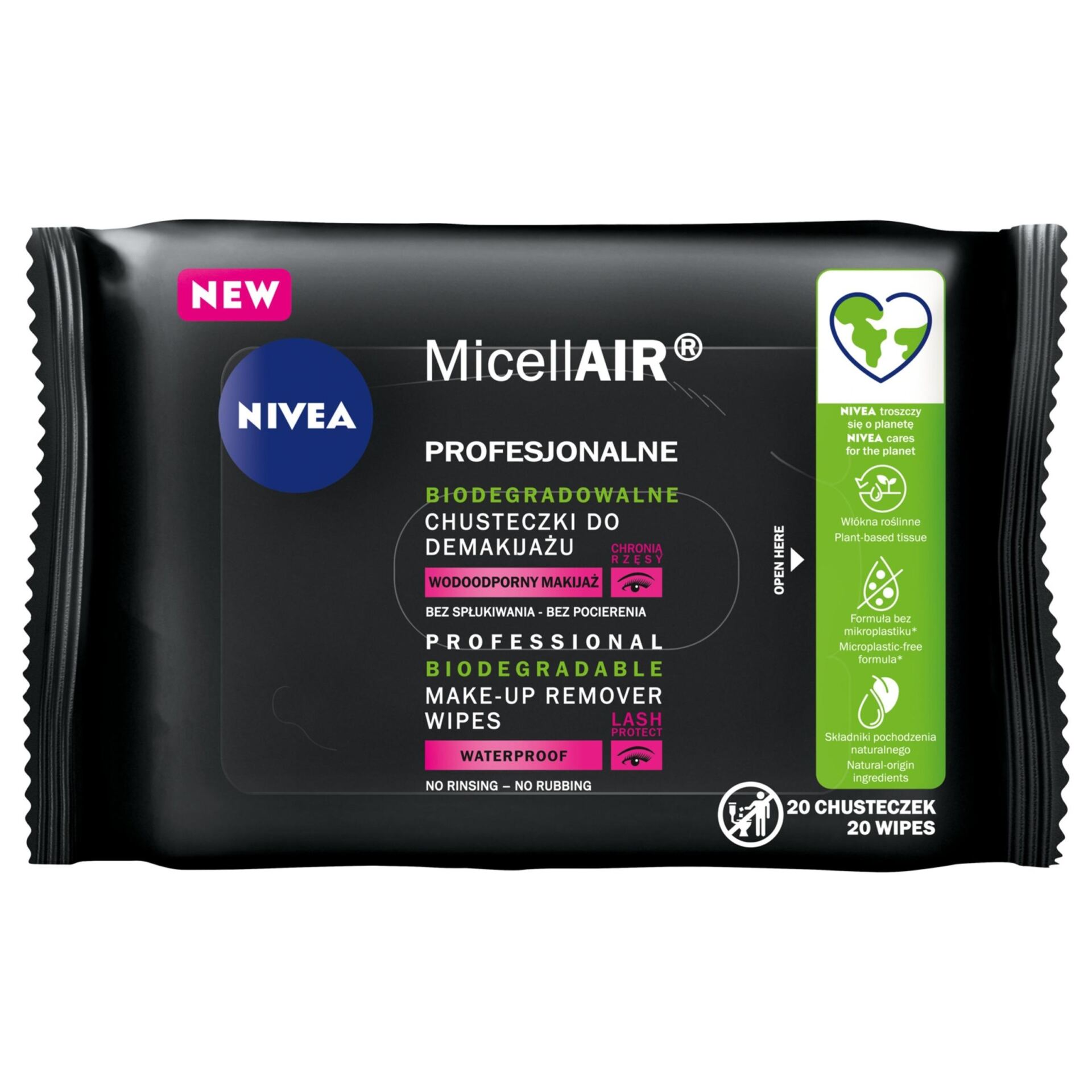 NIVEA MicellAIR Chusteczki do demakijażu 20 szt. - obrazek 5