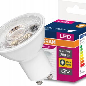 Osram 偶ar贸wka LED GU10 4.5W=35W 83lm 2700K 120掳