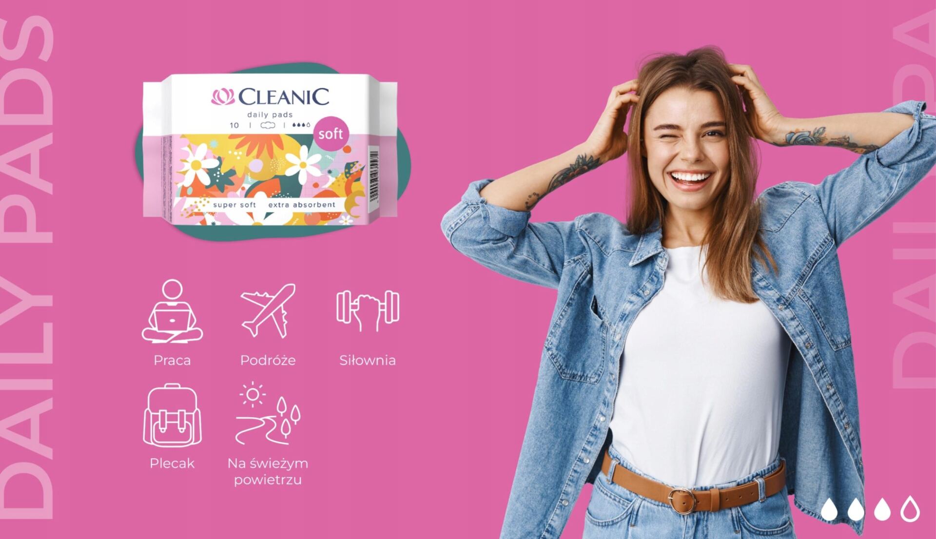 Cleanic Soft Day Podpaski higieniczne 10 sztuk - obrazek 5