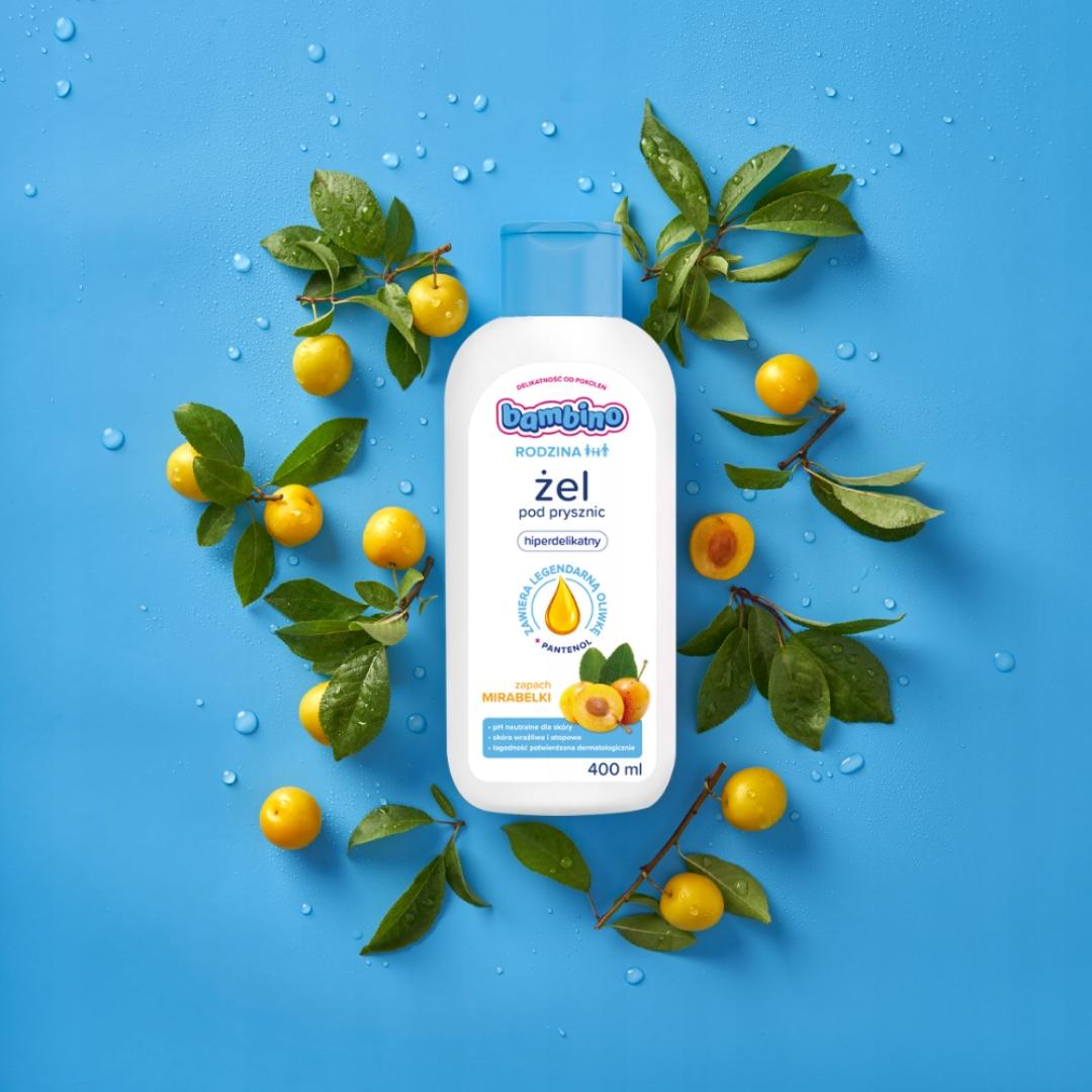 BAMBINO Żel pod prysznic Rodzina Mirabelka 400ml - obrazek 3