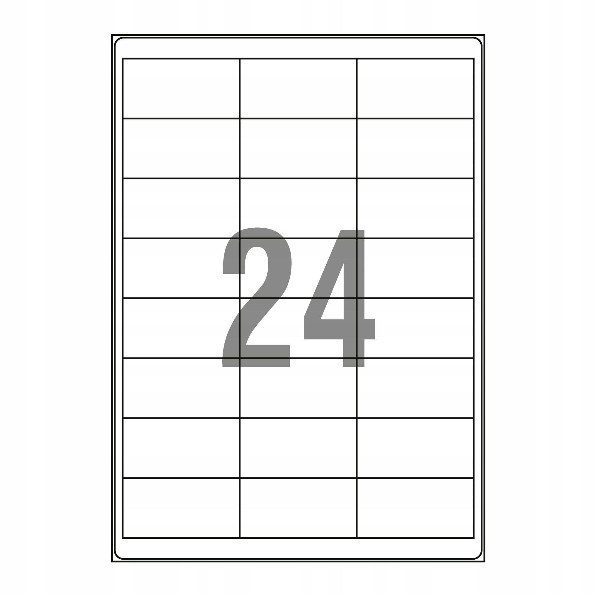 Emerson ART 006 ETYKIETA A4 per 66mm x 33,8mm BIAŁA, opakowanie 25 arkuszy - obrazek 2