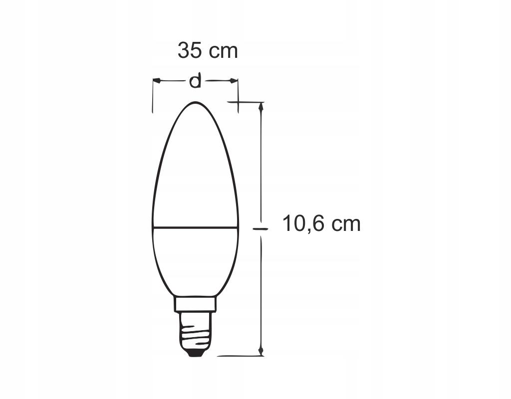 Osram żarówka LED E14 4,9W=40W 470lm 2700K CIEPŁA - obrazek 6