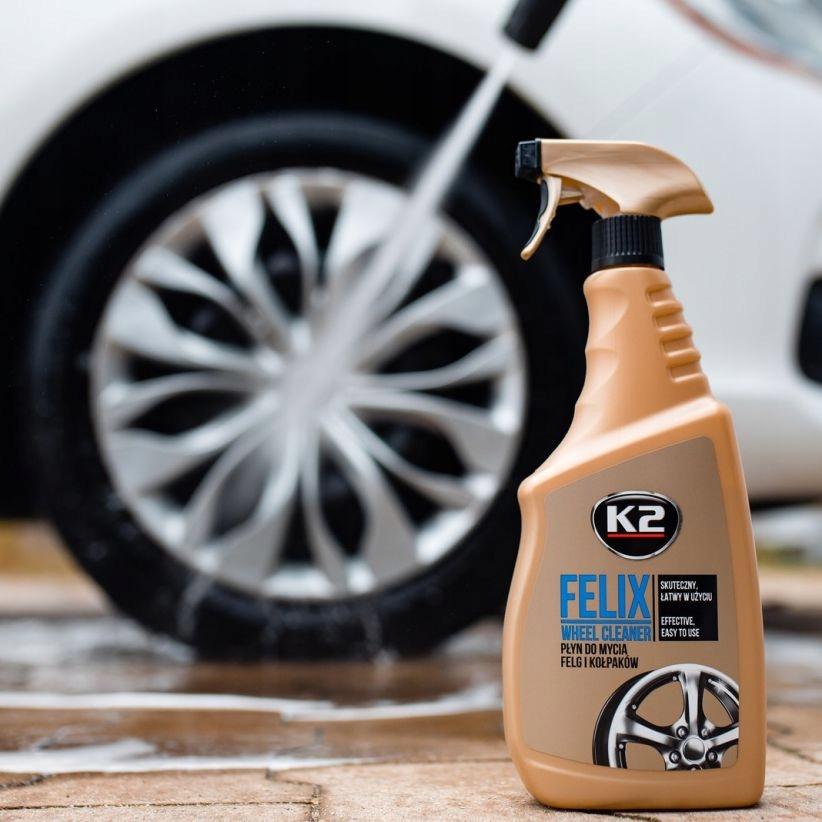 K2 Felix Skuteczny Płyn do Mycia Felg Kołpaków Alufelg 750ml K167M - obrazek 3