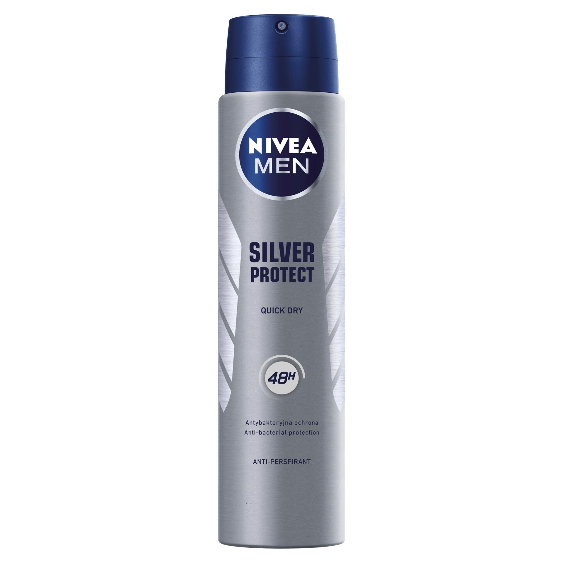 NIVEA MEN SILVER PROTECT ANTYBAKTERYJNY ANTYPERSPIRANT MĘSKI W SPRAYU 250ml - obrazek 4