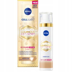NIVEA LUMINOUS PRZECIW PRZEBARWIENIOM KREM CC SPF 30, ODCIEŃ 02/MEDIUM,40ml