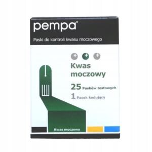 Pempa Paski do Pomiaru Kwasu Moczowego 25szt.