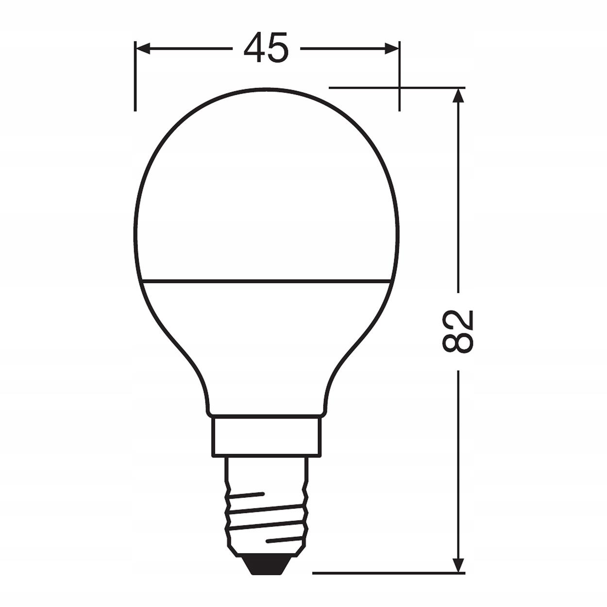 OSRAM Żarówka LED E14 KULKA 5W = 40W 2700K 5PAK - obrazek 9