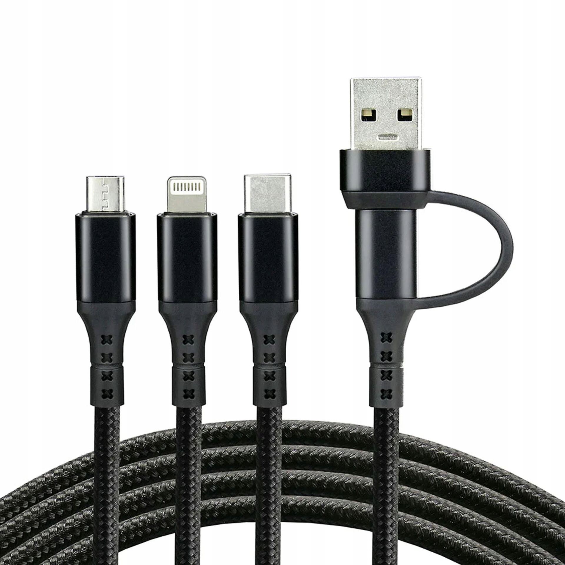 EverActive Kabel do ładowania USB - micro/C/iPh 1,2m CBB-1.2ALL - obrazek 2