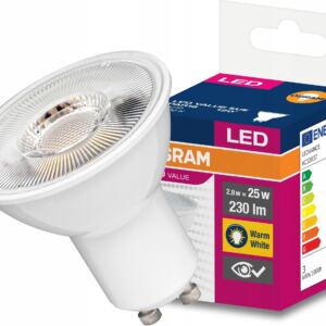 OSRAM 呕ar贸wka LED HALOGEN GU10 2,8W = 25W 2700K