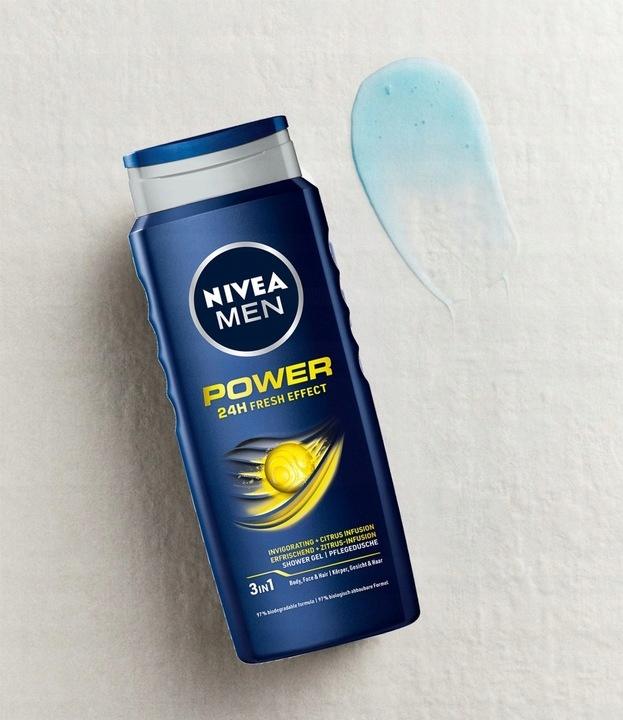 NIVEA Men żel pod prysznic Power Fresh 500 ml - obrazek 3