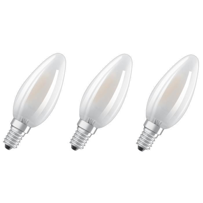 OSRAM Żarówki LED Ledowe E14 4W = 40W 2700K ŚWIECA 3PAK Ciepła Barwa - obrazek 4