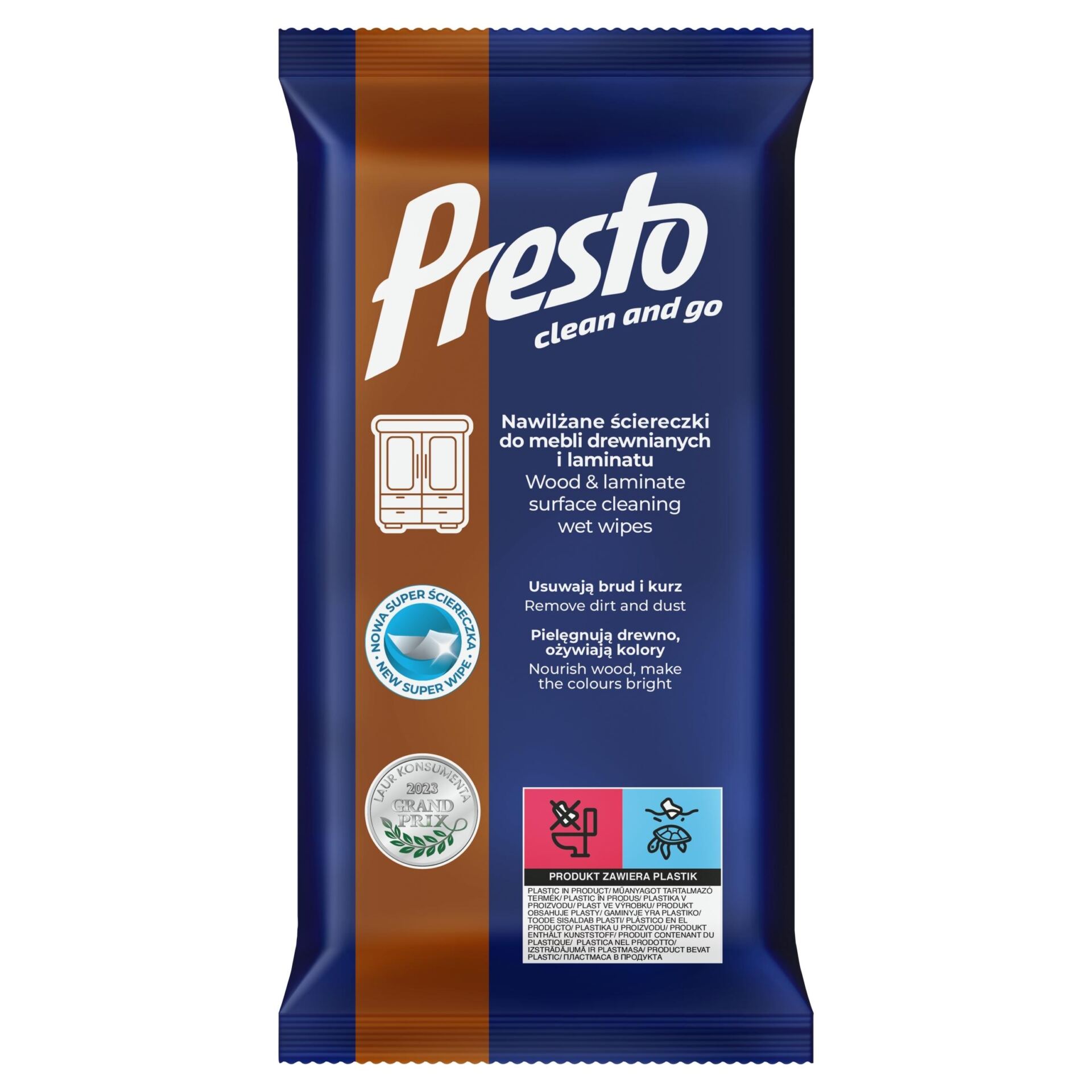 Presto nawilżane ściereczki do mebli drewnianych, 72 szt. - obrazek 7