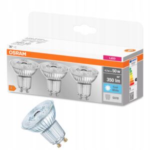 OSRAM 呕AR脫WKA LED HALOGEN GU10 4,3W 4000K 3PAK