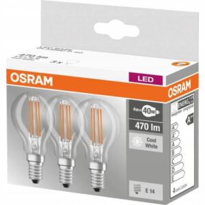 OSRAM Zestaw 呕ar贸wka LED E14 4W 470lm 4000K 3PAK