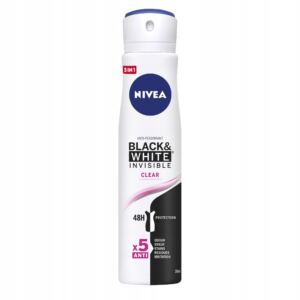 NIVEA BLACK&WHITE INVISIBLE CLEAR ANTYPERSPIRANT W SPRAY'U 250 ML