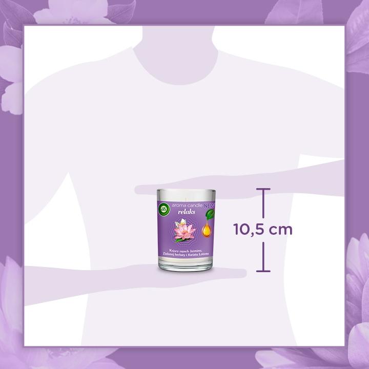 AIR WICK ŚWIECA ZAPACHOWA RELAKS JAŚMIN ZIELONA HERBATA I KWIAT LOTOSU 220G - obrazek 7