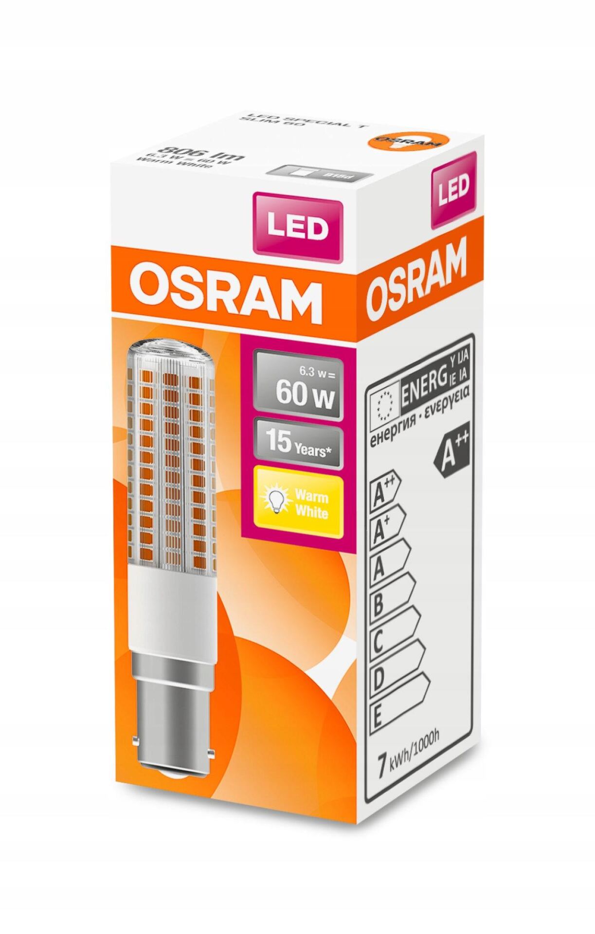 OSRAM Żarówka LED B15d 9W = 75W 1055lm 2700K Ciepła Ściemnialna 320° - obrazek 8