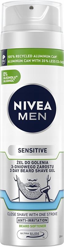 NIVEA MEN Żel do golenia 3-dniowego zarostu 200 ml