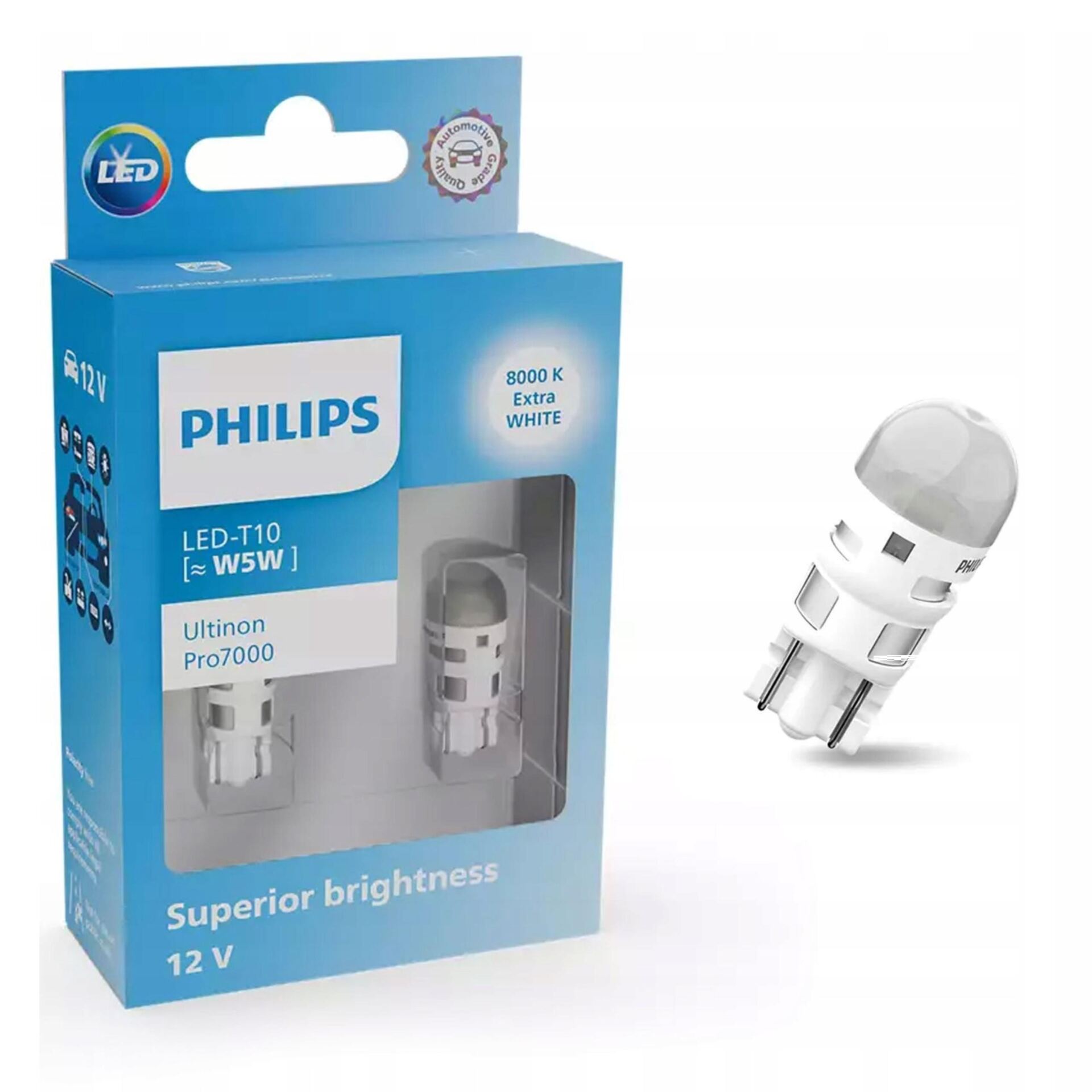 Żarówki Philips LED Ultinon Pro7000 W5W XU70 12V