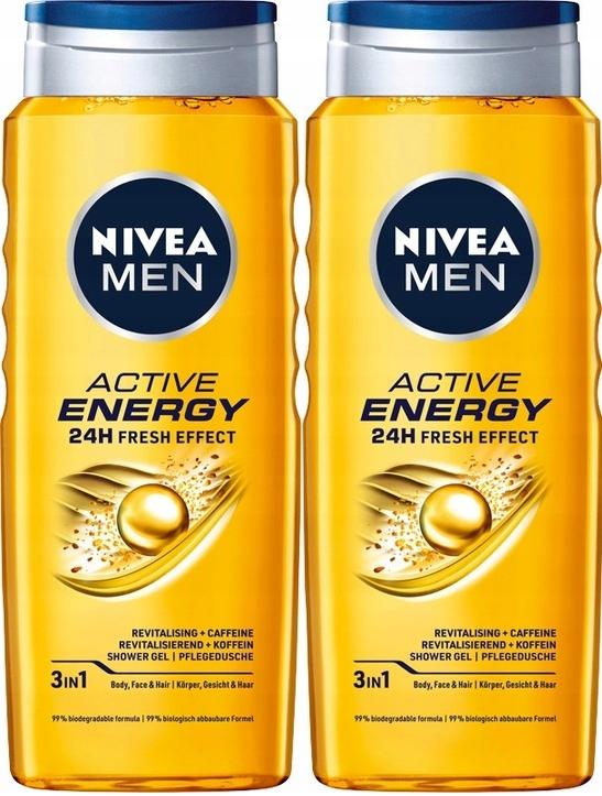 NIVEA MEN Żel pod prysznic Active Energy 500 ml - obrazek 6