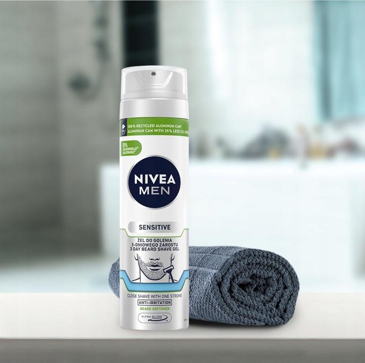 NIVEA MEN Żel do golenia 3-dniowego zarostu 200 ml - obrazek 2