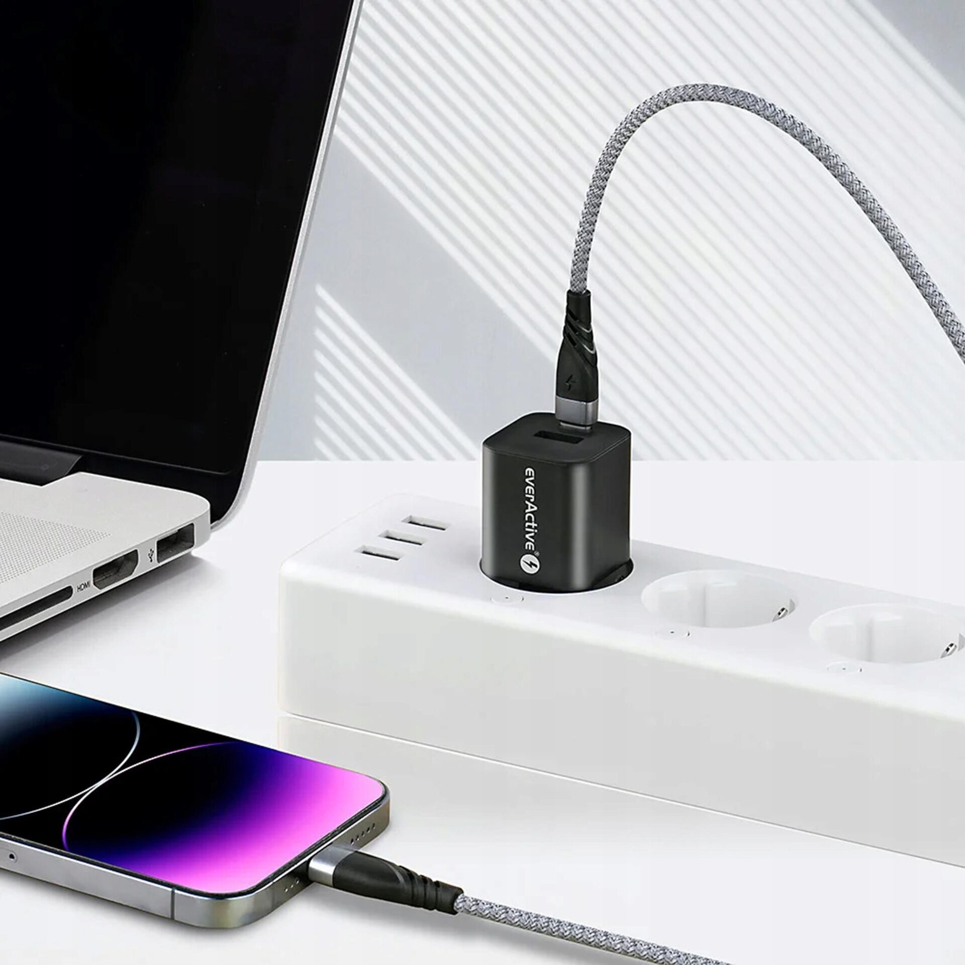 everActive Kabel Przewód USB C iPhone 1m CBB-1CIG - obrazek 4