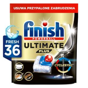 Finish Powerball Ultimate Plus Kapsułki do Zmywarki Zapach Fresh 36 Sztuk