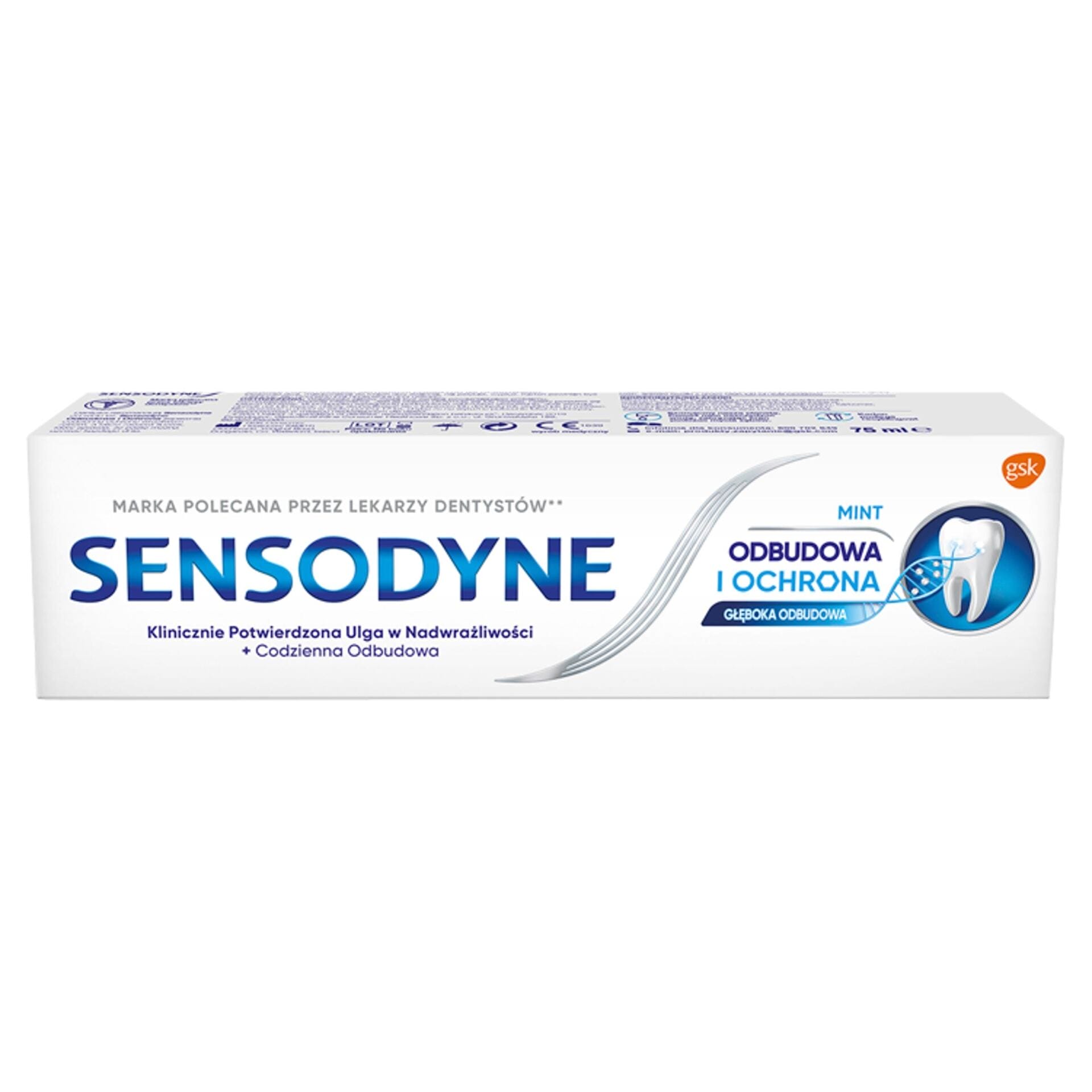 Sensodyne Pasta do zębów Odbudowa i Ochrona miętowa ochrona szkliwa 75ml - obrazek 3