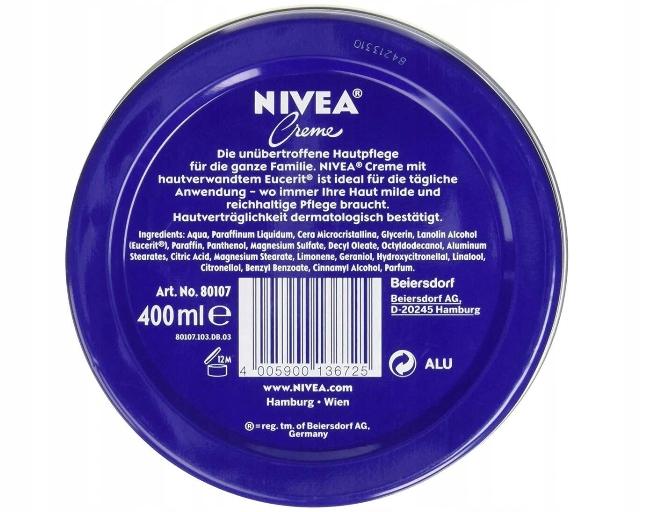 NIVEA Krem nawilżający do ciała twarzy CREME 400ml - obrazek 16