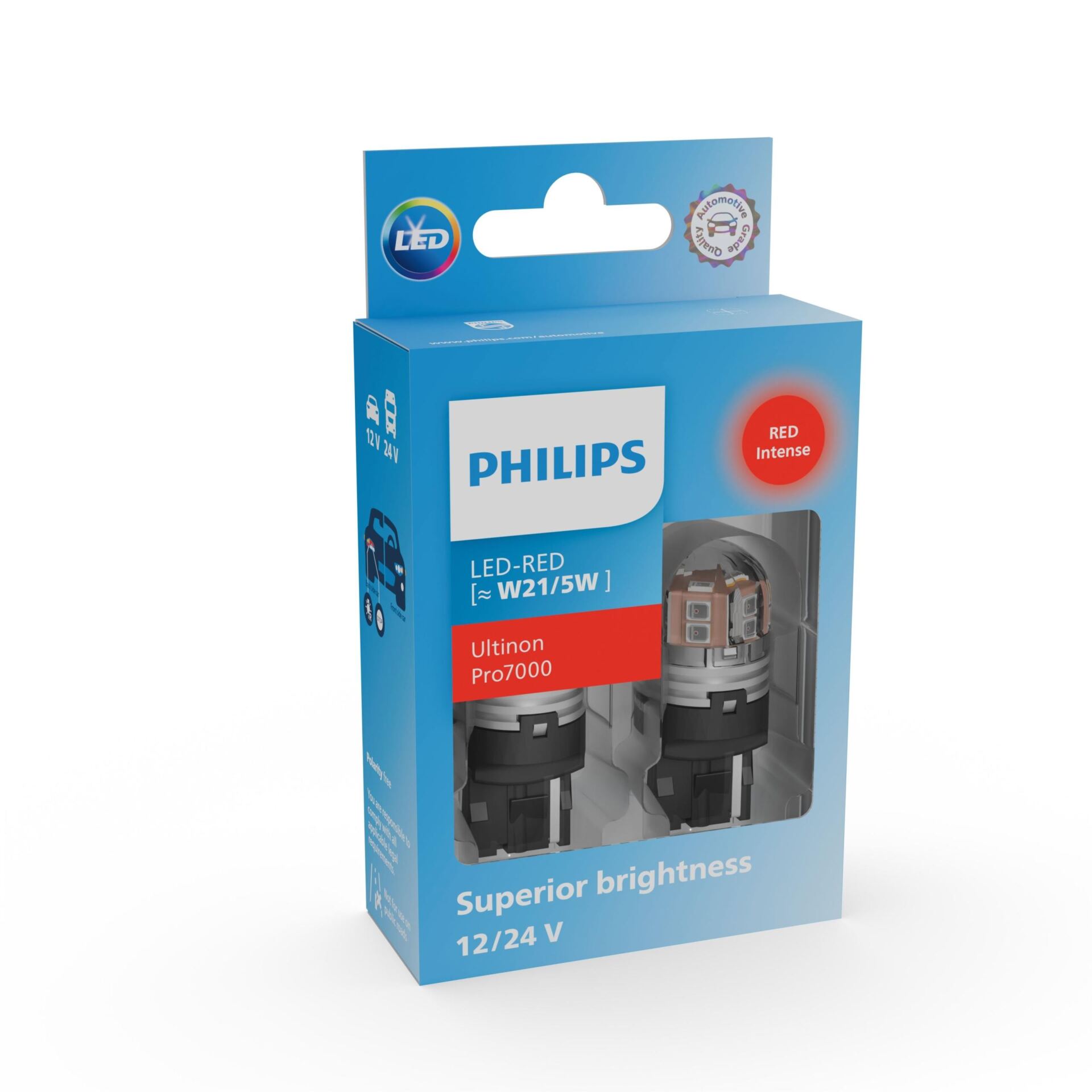 Żarówki Philips LED Ultinon Pro7000 W21/5W RED RU70 12/24V - obrazek 5