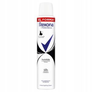 Rexona Invisible Black MotionSense Antyperspirant Damski w Sprayu 200ml