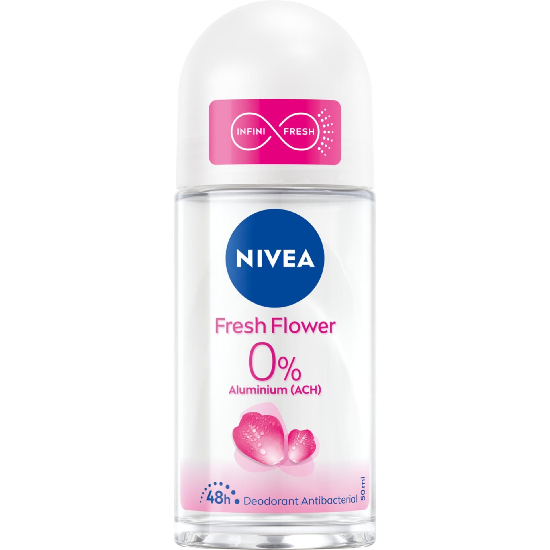NIVEA FRESH FLOWER 0% SOLI ALUMINIUM ANTYPERSPIRANT ROLL ON 50 ML - obrazek 11