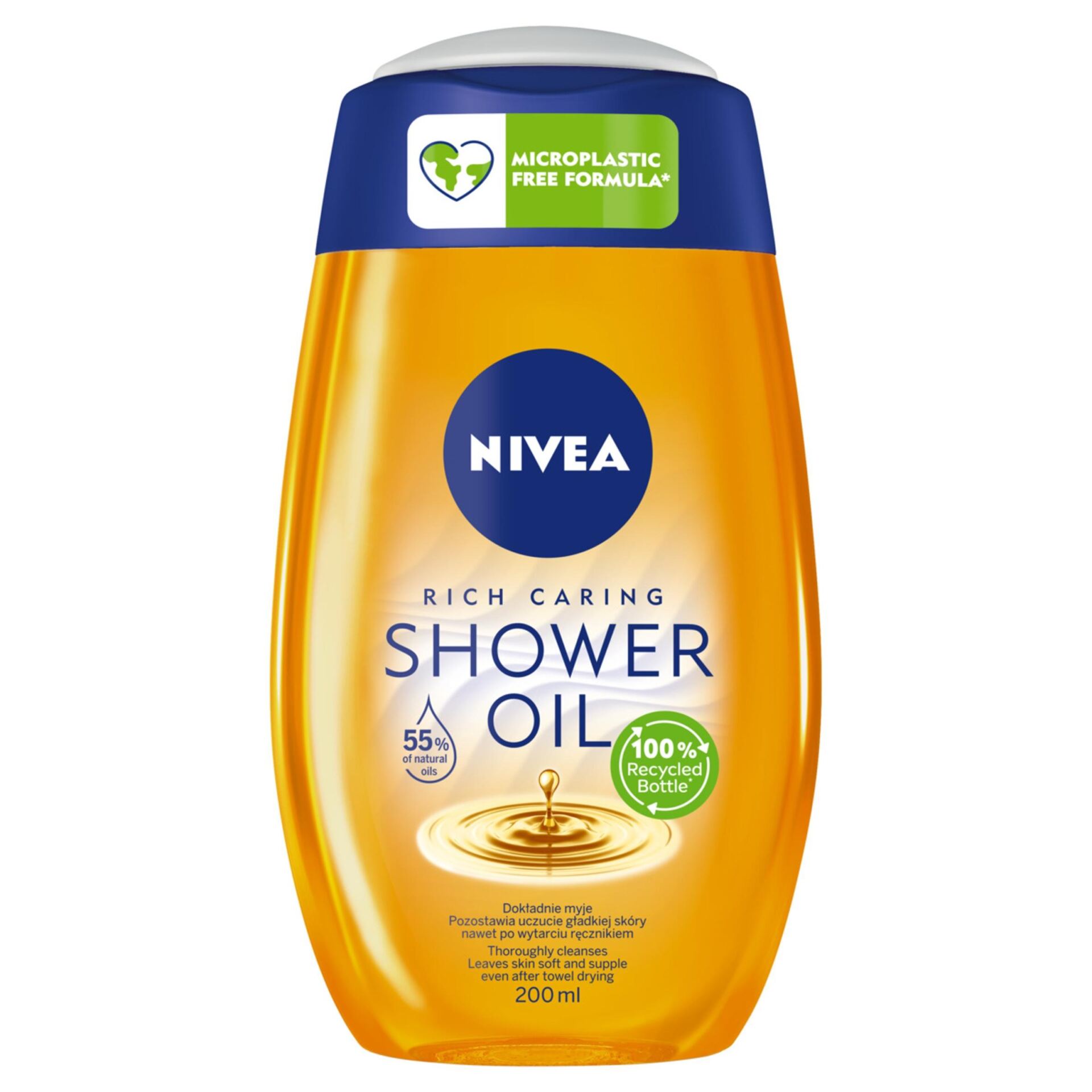 NIVEA NATURAL OIL PIELĘGNUJĄCY OLEJEK POD PRYSZNIC 200 ml - obrazek 6