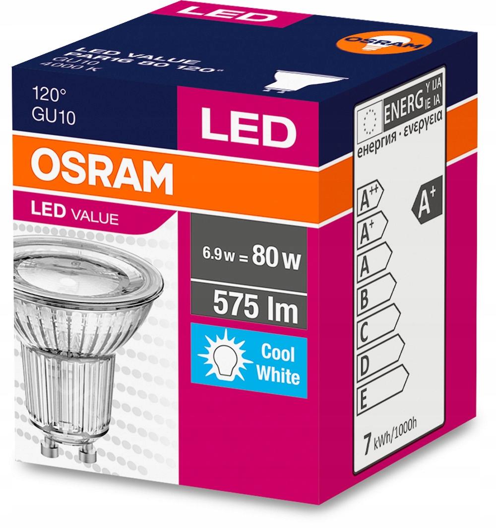 OSRAM Żarówka LED GU10 6,9W=49W 620lm 4000K 120° - obrazek 8