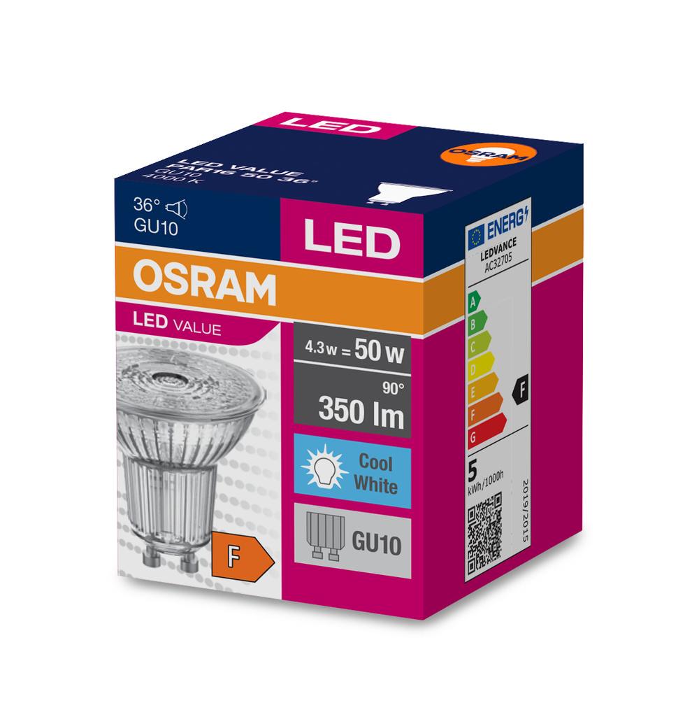 Żarówka LED HALOGEN GU10 4,3W 50W 4000K 36D OSRAM - obrazek 10