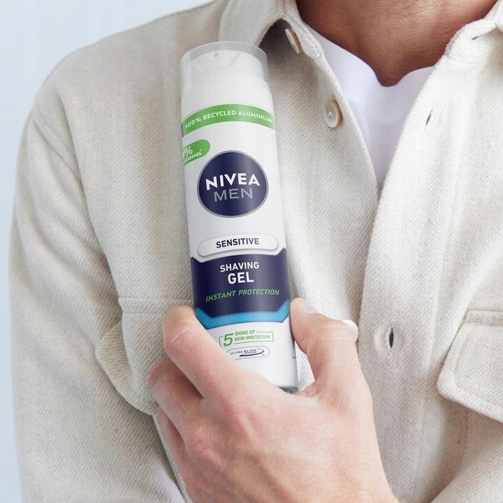 NIVEA Men Łagodzący żel do golenia Sensitive 20 0ml - obrazek 3