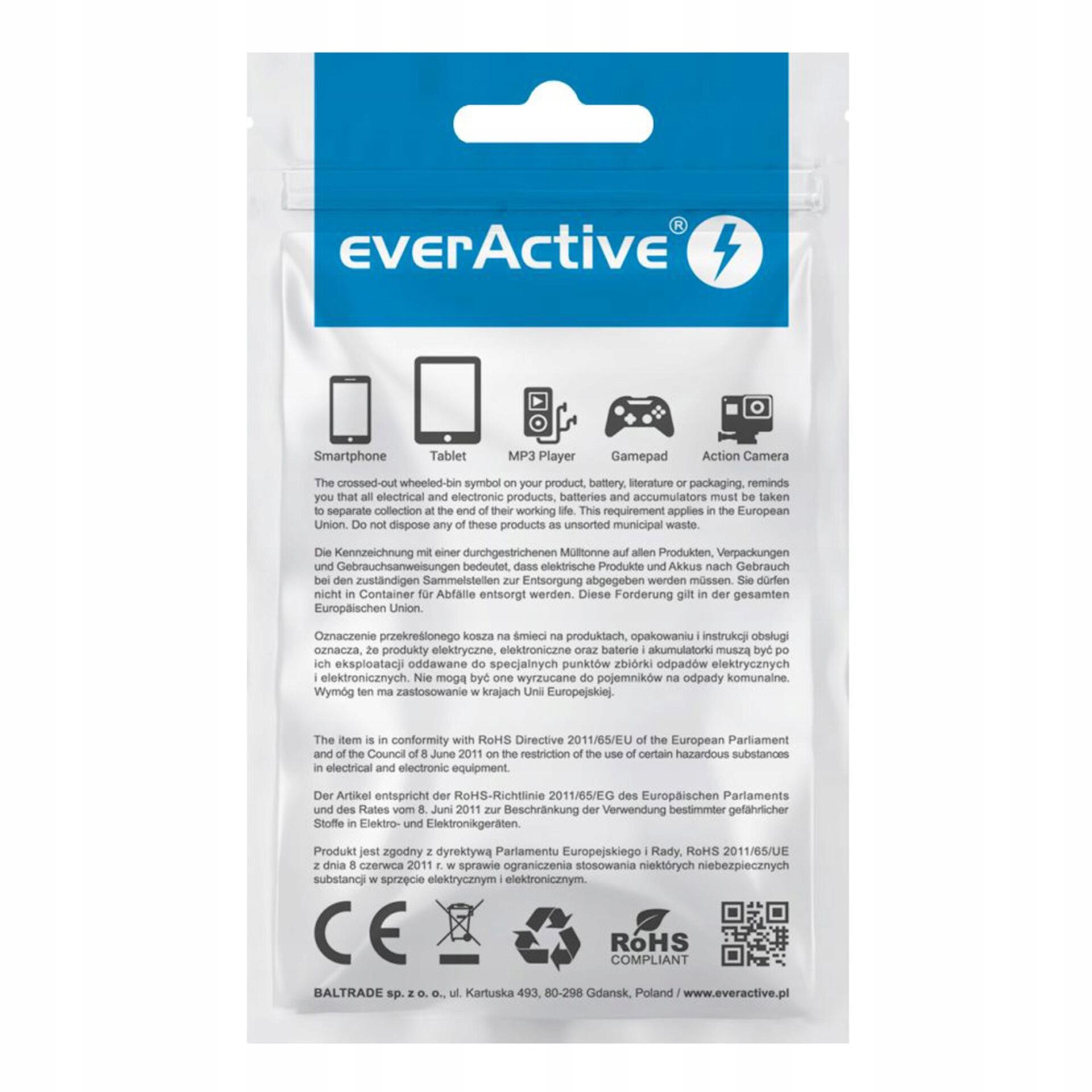 EverActive Kabel do ładowania USB-C USB-C 1m CBB-1PDG 3A 60W - obrazek 3