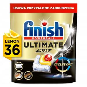 Finish Powerball Ultimate Plus Kapsułki do Zmywarki Zapach Cytrynowy 36 Szt